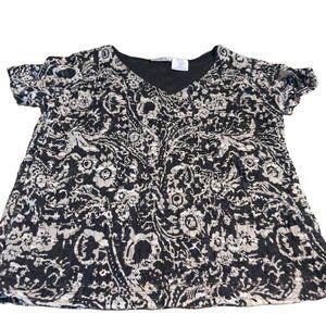 Woman's Medium CDW Blouse/Top Floral Print